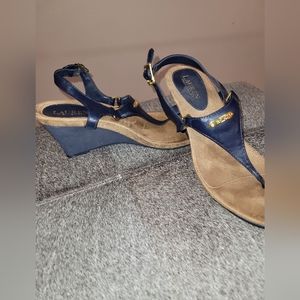 Lauren by Ralph Lauren Navy Wedge Sandal